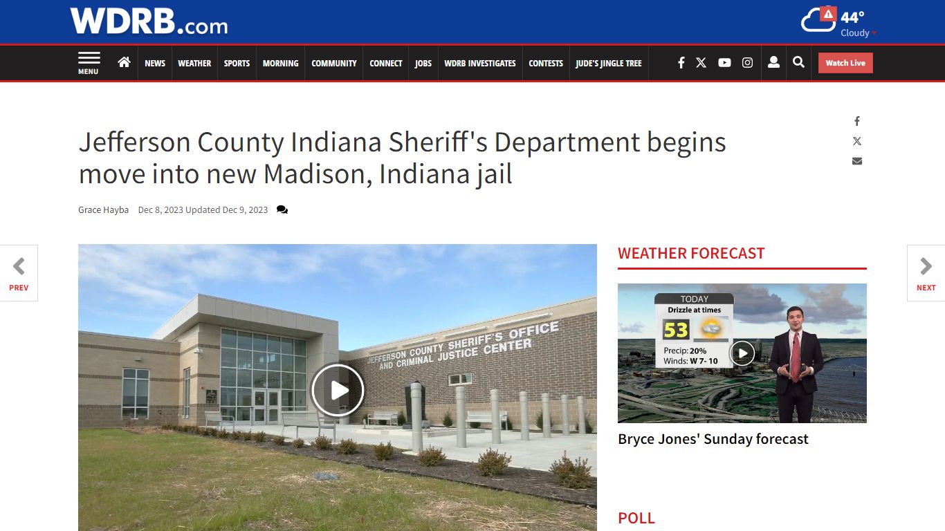 Jefferson County Indiana Sheriff's Department begins move into new ...